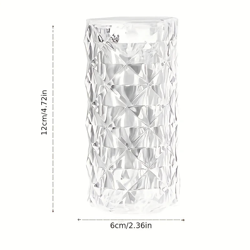 Rose Crystal Bedside Lamp – Romantic LED Nightstand Decor