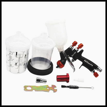 1.2MM Air Spray Gun Kit with 1.0MM Nozzle, Mixing Cup & Adapter
