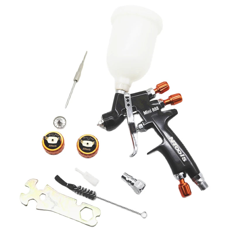 1.2MM Air Spray Gun Kit with 1.0MM Nozzle, Mixing Cup & Adapter