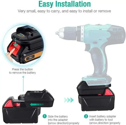 DM18M Milwaukee 18V to Dewalt 20V Li-ion & Makita 18V Adapter