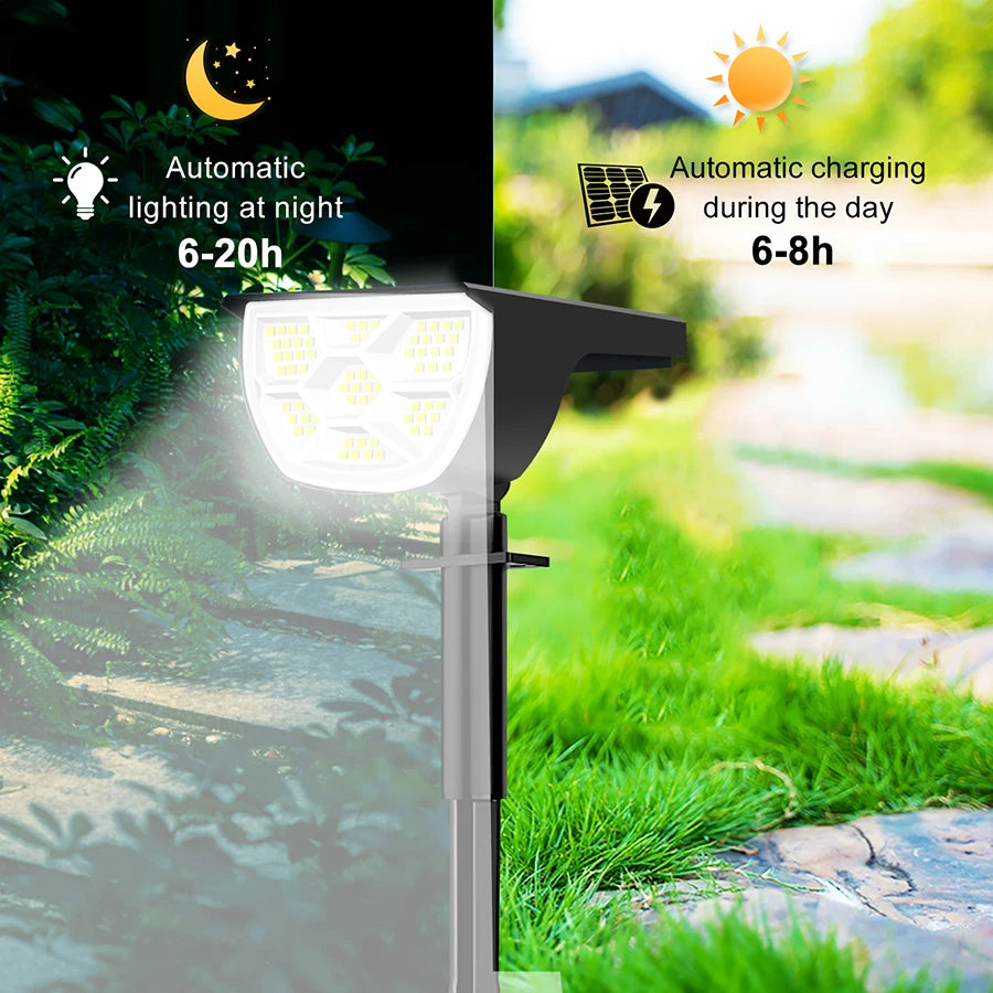 Outdoor Solar LED Landscape Spotlight (72/68 LEDs) IP65, 3 Modes