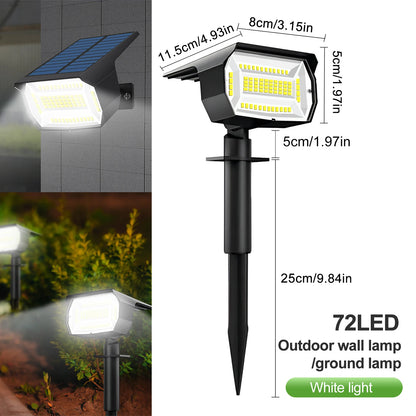 Outdoor Solar LED Landscape Spotlight (72/68 LEDs) IP65, 3 Modes