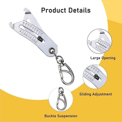 Bolt Size Finder Keychain — Portable Thread Gauge