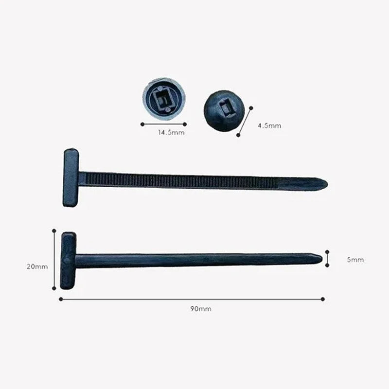 Nylon Universal Cable Tie Buckle | Heavy-Duty Self-Locking Zip Ties
