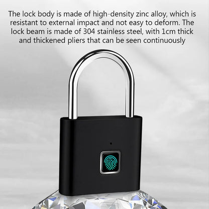 1 Sec Unlock USB Fingerprint Padlock