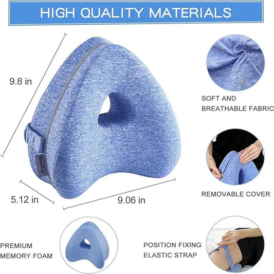 Foam Memory Knee Pillow for Side Sleepers — Ergonomic Pain Relief