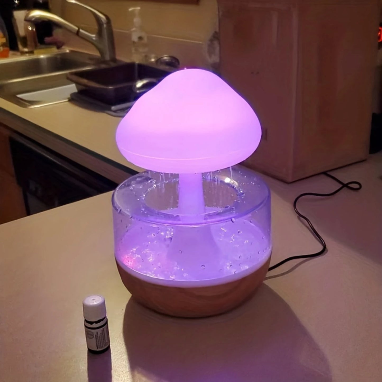 Cloud Rain Mushroom Light – 7 Color Atmosphere Lamp, Humidifier, Aromatherapy