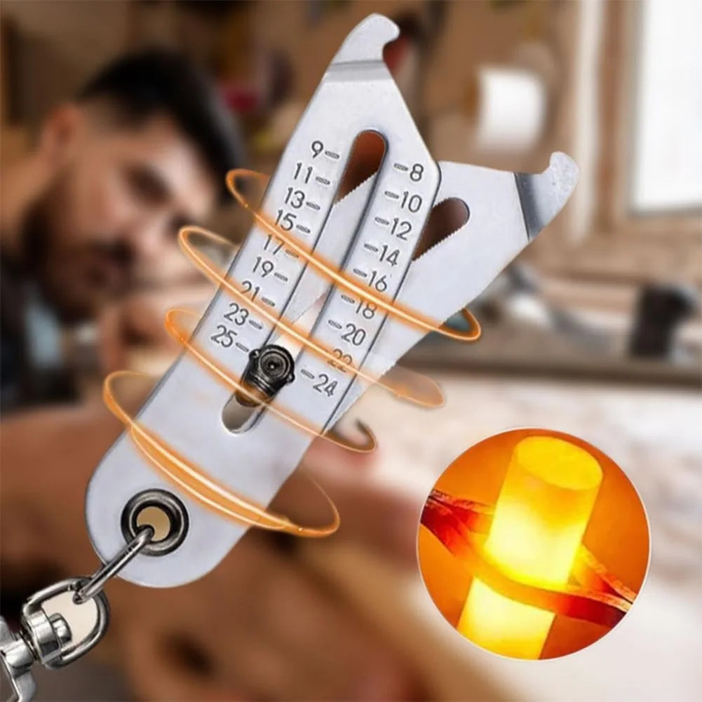 Bolt Size Finder Keychain — Portable Thread Gauge