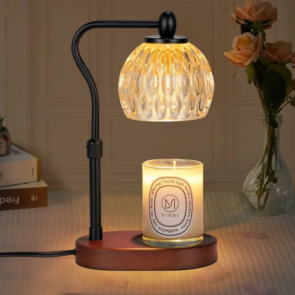 110V/230V Bedside Lamp – Adjustable Candle Warmer