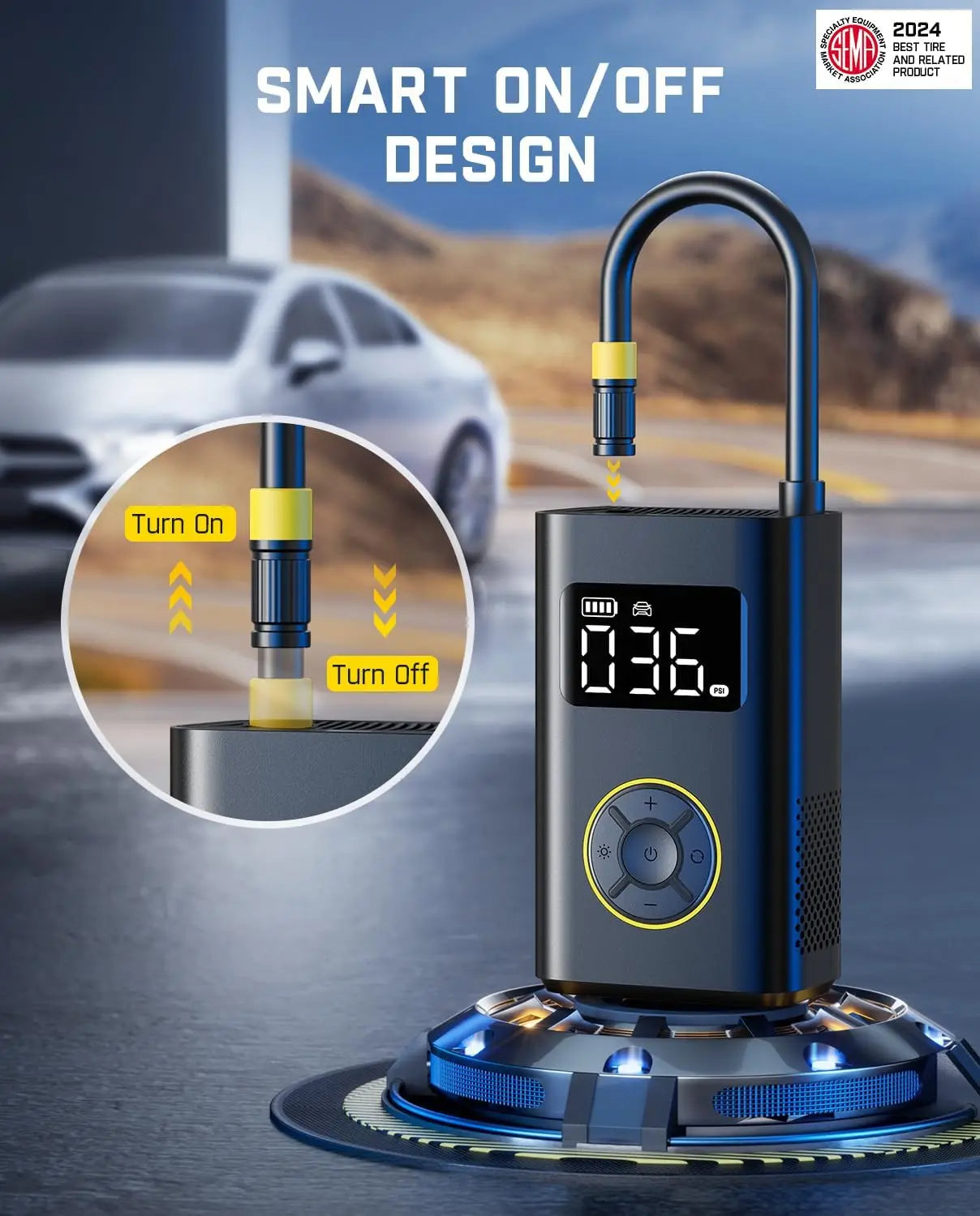 X9 Pro Electric Tire Pump — 1 Min Inflate, Digital Gauge, 150PS