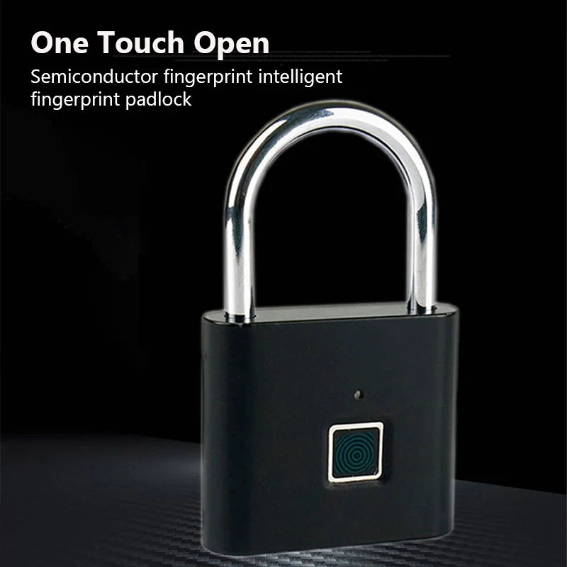 1 Sec Unlock USB Fingerprint Padlock