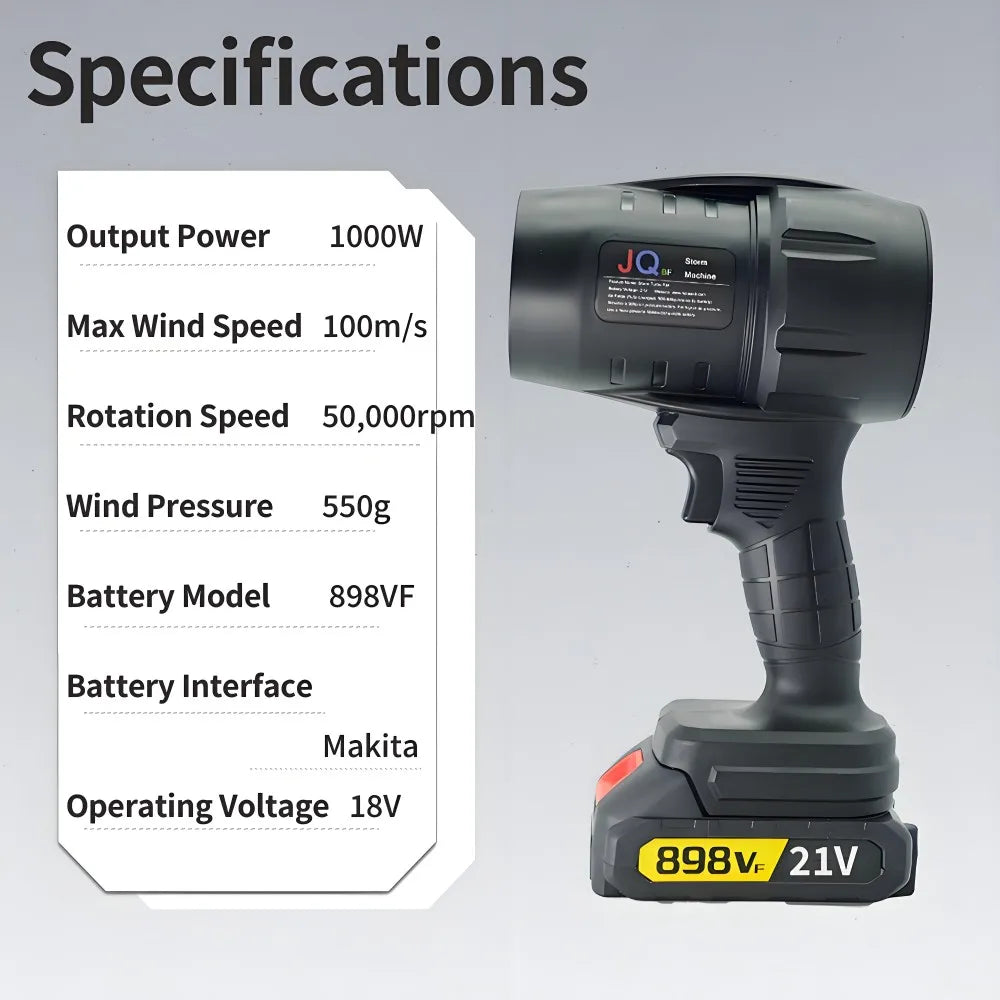 21V Cordless Air Blower Turbo - 550g Thrust