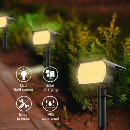 Outdoor Solar LED Landscape Spotlight (72/68 LEDs) IP65, 3 Modes