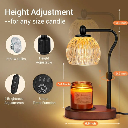 110V/230V Bedside Lamp – Adjustable Candle Warmer