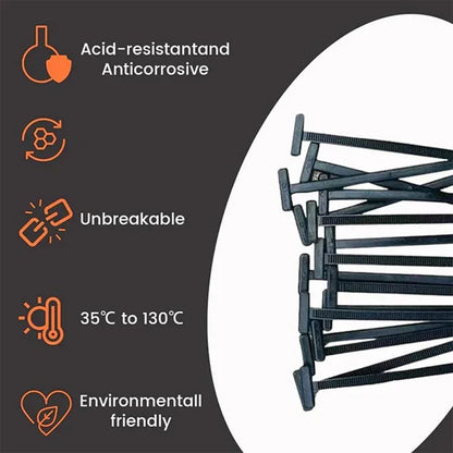 Nylon Universal Cable Tie Buckle | Heavy-Duty Self-Locking Zip Ties