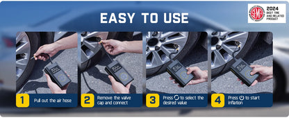 X9 Pro Electric Tire Pump — 1 Min Inflate, Digital Gauge, 150PS