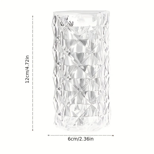 Rose Crystal Bedside Lamp – Romantic LED Nightstand Decor