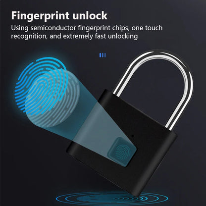 1 Sec Unlock USB Fingerprint Padlock
