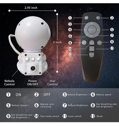 Star Projector Galaxy Night Light – Astronaut Space Projector
