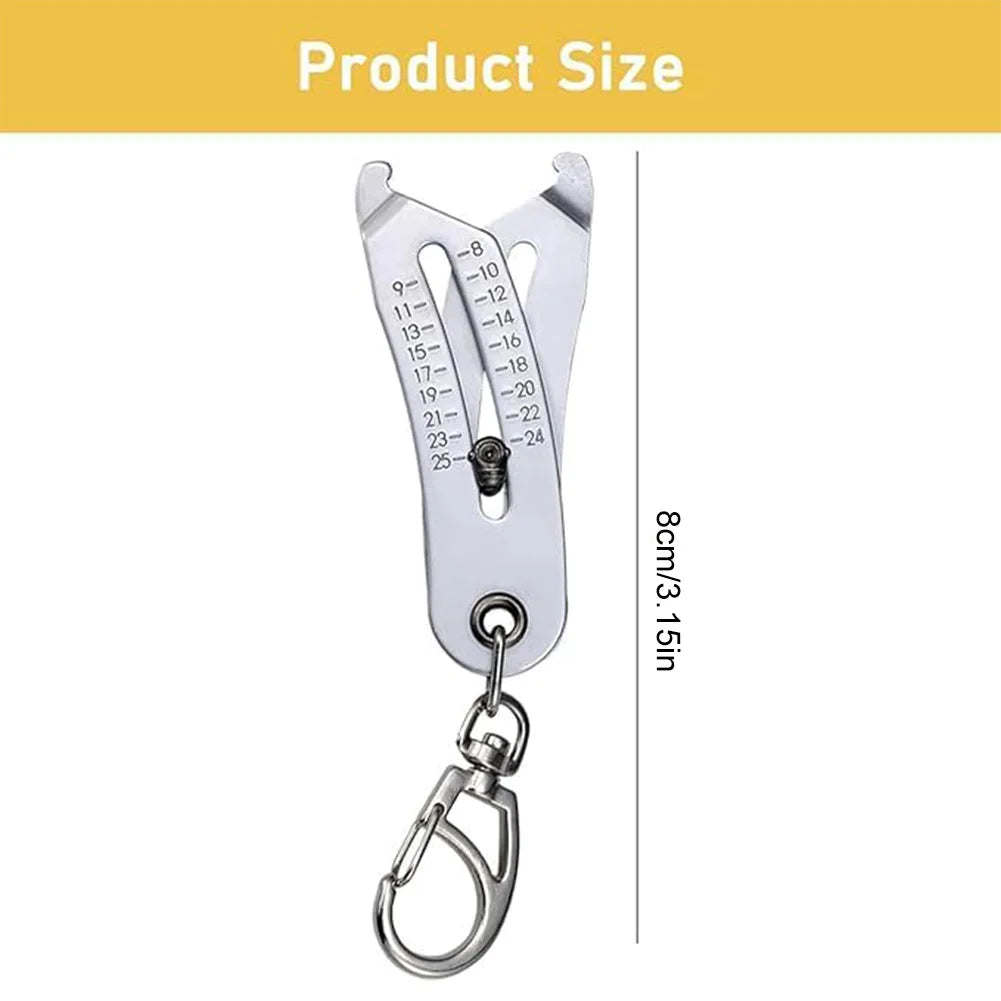 Bolt Size Finder Keychain — Portable Thread Gauge
