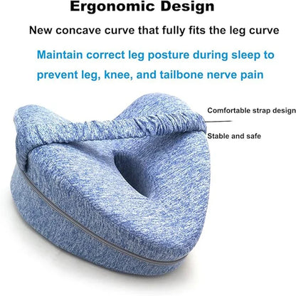 Foam Memory Knee Pillow for Side Sleepers — Ergonomic Pain Relief