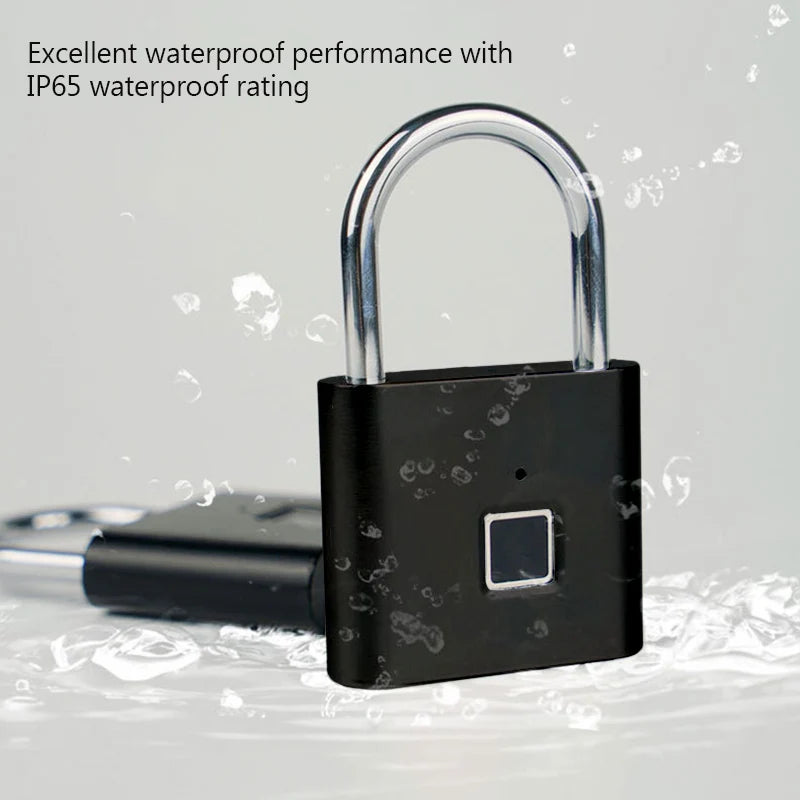 1 Sec Unlock USB Fingerprint Padlock