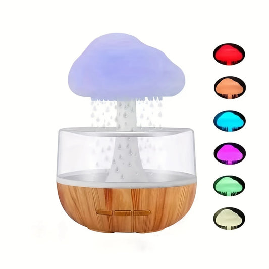 Cloud Rain Mushroom Light – 7 Color Atmosphere Lamp, Humidifier, Aromatherapy