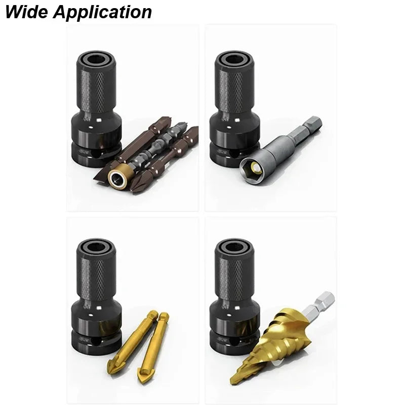 Electric Wrench: 1/2" to 1/4" Hex Socket Adapter